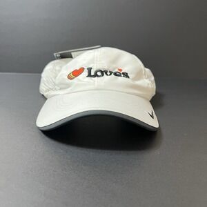 Nike Golf Loves Strap Back Hat Baseball Cap "Love" Heart Logo White Mesh